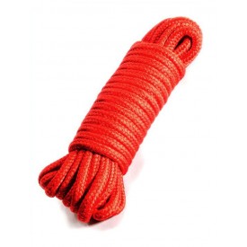 Красная верёвка для бондажа и декоративной вязки - 10 м.