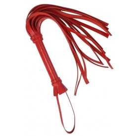 Красная многохвостовая плеть с шипами - 40 см.